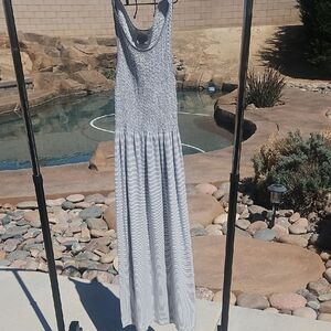 Elegant Gray Sleeveless Dress